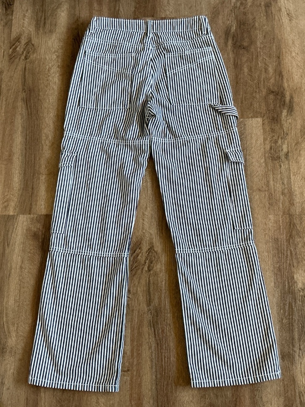 Edikted Jeans Size S Railroad Striped Pants Women’s Carpenter Train Conductor